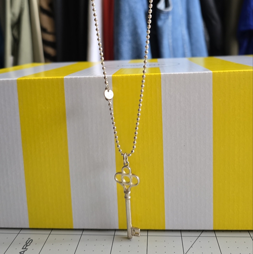 Sterling Silver Key Pendant Necklace